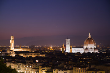 Fototapeta premium florence night view, cathedral of florence