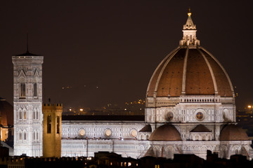 view at night of florence