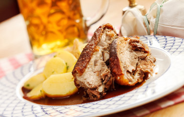 pork with potatoes and beer