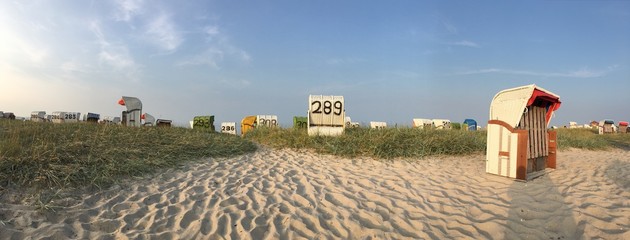 Strandk&ouml;rbe in Hocksiel, Wangerland