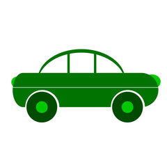 Car symbol sign on white.