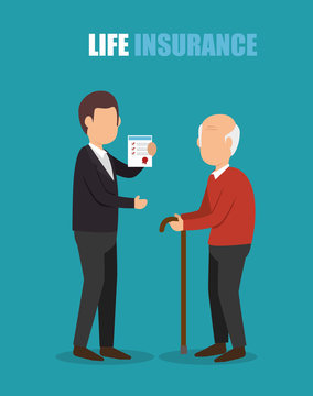 agent insurance health elderly design vector illustration eps 10