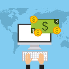 international stock exchange icons vector illustration, eps10