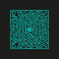 Blue square maze background