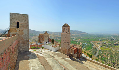 Alora castle and surrounding countryside Andalucia Spain.