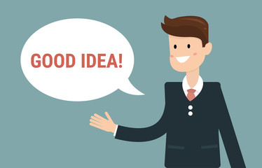 Businessman get the idea