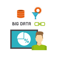 big data management icons vector illustration design