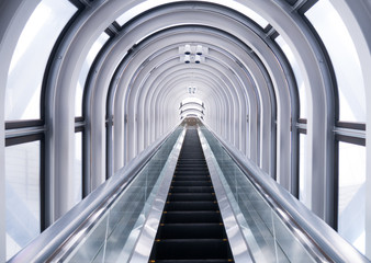 Escalator in tunnel