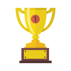 Vector Trophy Cup Flat Icon