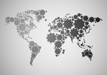 Abstract world map