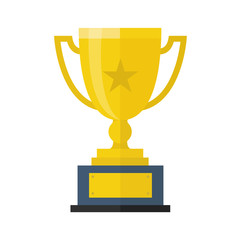 Vector Trophy Cup Flat Icon