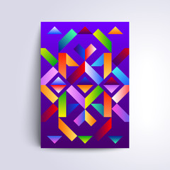 Abstract cover design with creative geometric pattern. Eps10 vector.