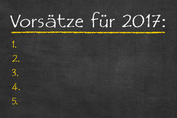 Vors&auml;tze f&uuml;r 2017