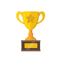 Vector Trophy Cup Flat Icon