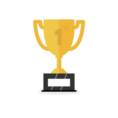 Vector Trophy Cup Flat Icon