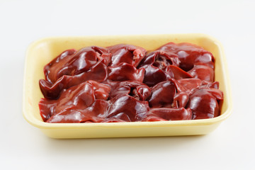 Fresh raw chicken liver