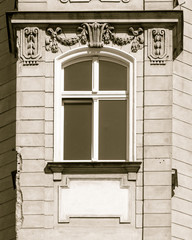 Rich Decorative Window Trim B (circa 1900) in Poland