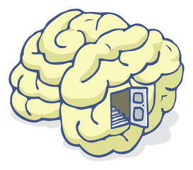 Brain with open back door