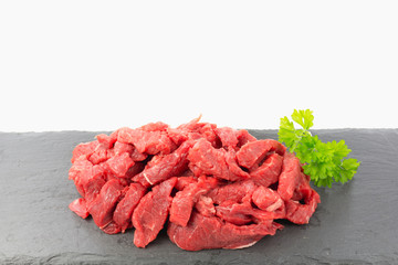 Vorbereitung f&uuml;r die Asia-Pfanne - Fleisch, frisch vom Metzger 