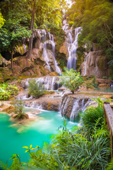 Tat Kuang Si Waterfalls at Luang prabang, Laos.