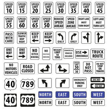 Limit speed traffic signs vector