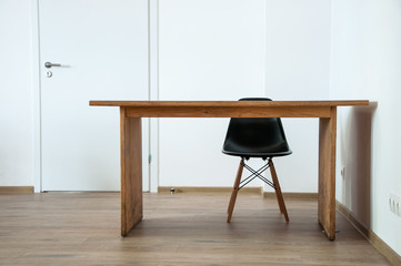 isoleted office table and a chair