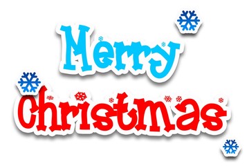 Christmas inscription on a white background