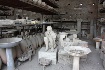 Pompeji-Menschlicher Abdruck