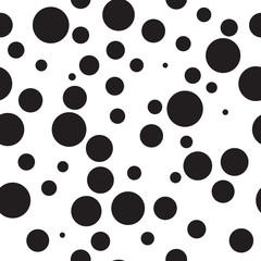 Fototapeta na wymiar Vector seamless pattern. Modern stylish texture. Black circles