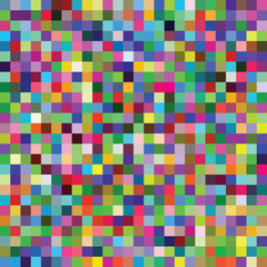 Abstract background. Multi-colored pixels are. All colors. Vecto