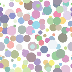 Vector multicolored polka dots