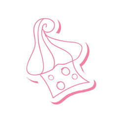 pink muffin sweet dessert bakery draw. vector illustration