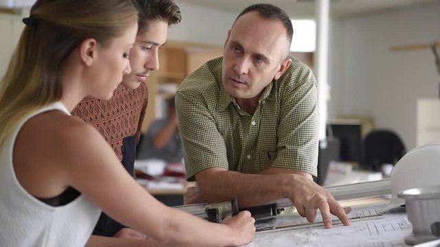 Young people in engineering training class