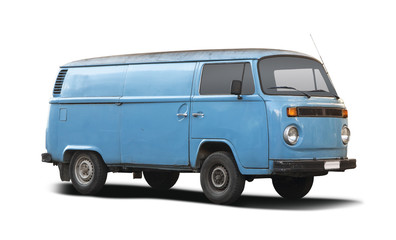 Classic van isolated on white