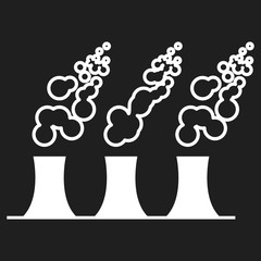 pipe with smoke on the power icon