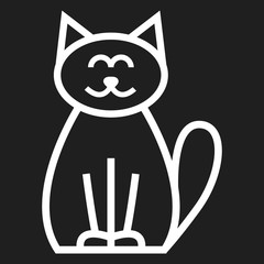 cat sitting. vector illustration