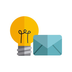 paper envelope with business icon vector illustration, eps10