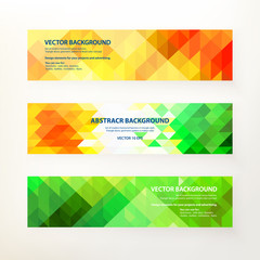 Fototapeta premium Banners in triangle style