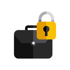 briefcase portfolio with business icon vector illustration design