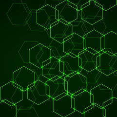 Abstract background of hexagonal cells, vector illustration eps 10