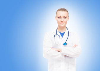 Fototapeta premium Young, professional and cheerful female doctor