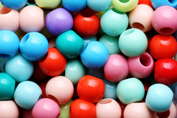 colored beads close-up.