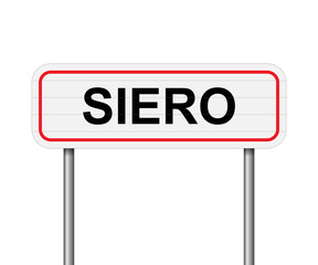 Welcome to Siero Spain road sign vector