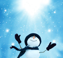  Merry Christmas and Happy New Year greeting card  with copy-space