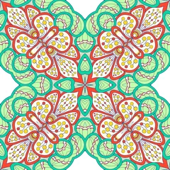 Behang Marokkaanse tegels Naadloos patroon met Love Hearts