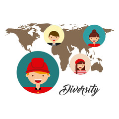 diversity of world cultures vector illustration design