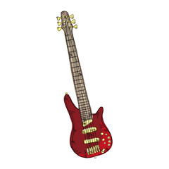 Fototapeta na wymiar electric guitar musical instrument. traditional music element. vector illustration