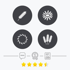 Agricultural icons. Gluten free symbols.