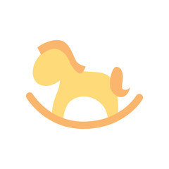 horse baby toy. game entertainment element. vector illustration