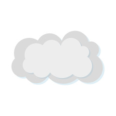 gray cloud shape. nature weather element. vector illustration